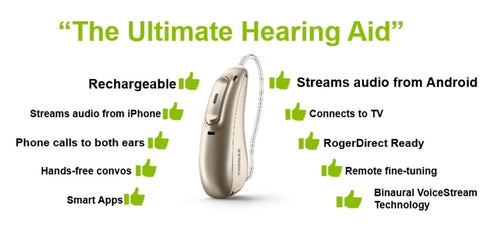 Phonak Audeo L-312 Lumity L70 Hearing Aids (Stream Android & iPhone)