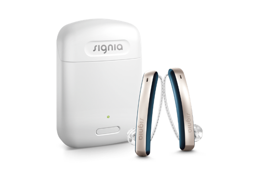Signia Styletto 7X Hearing Aids (Pair) - Rechargeable, Slim, iPhone Compatible (Free Pocket Charger)