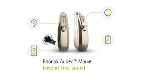 Phonak Audeo M Marvel M90 Hearing Aids (Stream Android & iPhone)